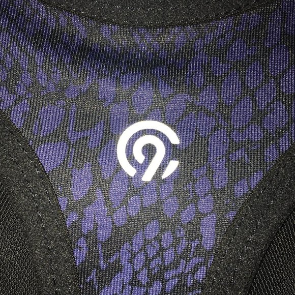 Champion Womens M Black & Blue Snakeskin Print Racerback Pullover Tank Top - Picture 5 of 7